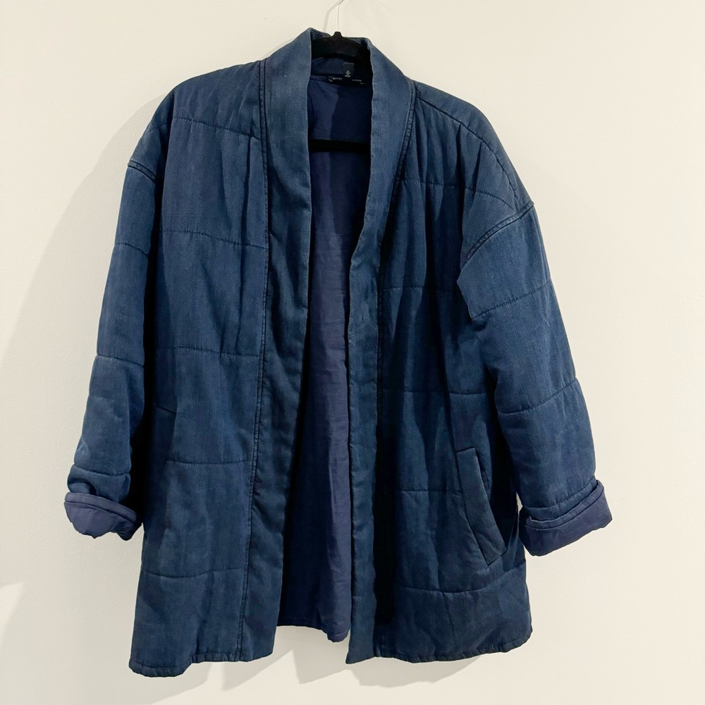 Eileen Fisher Tencel Cotton Quilted Jacket